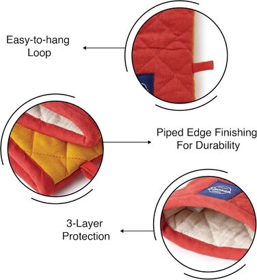 Рукавички для духовки та мікрохвильової печі Encasa Homes Extra Long (2 шт.) для кухні - Силіконові, сріблясті, термостійкі - Захищають руки від гарячого обладнання - (18x30 см, манговий колір)