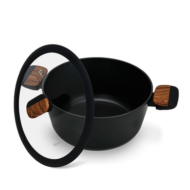 Каструля Fissman FEORELLA 24x11,5 см 4,43 л зі скляною кришкою алюміній з антипригарним покриттям (14514)