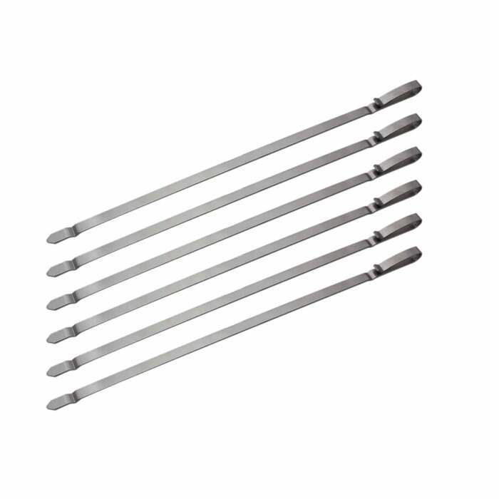 Набор из 6 шампуров 41 см для гриля с ветрозащитой Santos