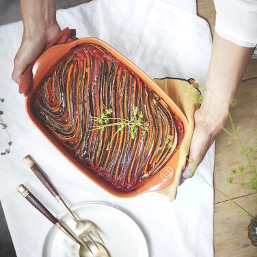 Форма для запікання прямокутна 36,5 x 23,5 x 7 см, помаранчева Emile Henry