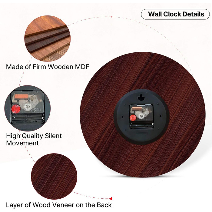 Настінний годинник з ретро-квітковим візерунком Toudorp