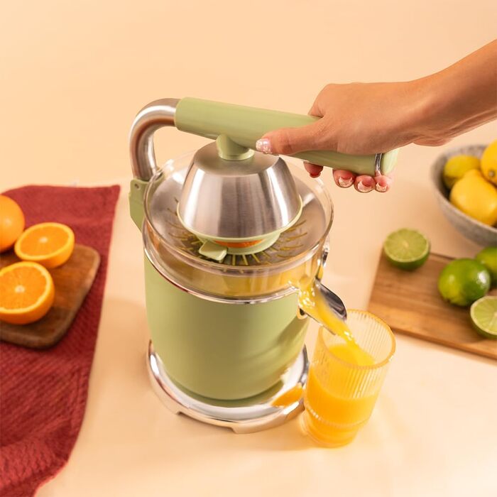 Соковижималка ручна електрична 1000 Вт, зелена Xqueeze RetroJuice 1000 Cecotec