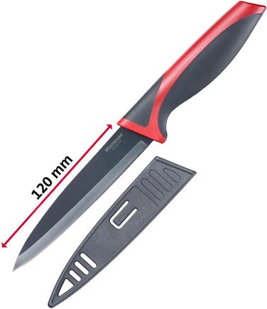 Набір ножів Westmark 5 шт. , 1 велика обробна дошка та 4 ножі, обробна дошка 37 х 25,5 см, лезо кухарського ножа/ножа для хліба по 20 см, лезо канцелярського ножа 12 см, лезо ножа для чищення овочів 8 см, 145222E6 (ніж для чищення овочів)