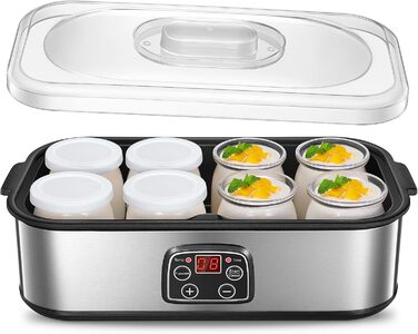 Йогуртниця з 8 баночками та кришками FOHERE