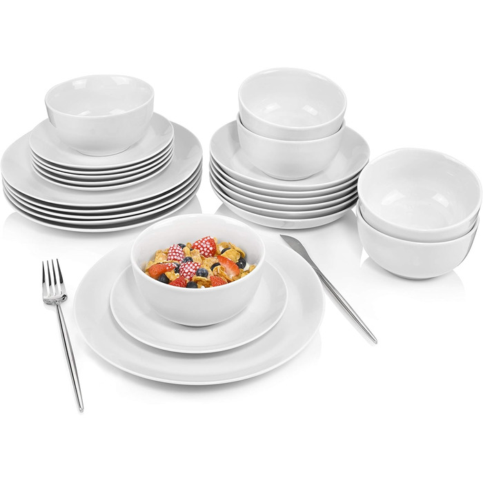 Столовий сервіз, білий, порцеляна 24 шт. на 6 персон Sänger New Port