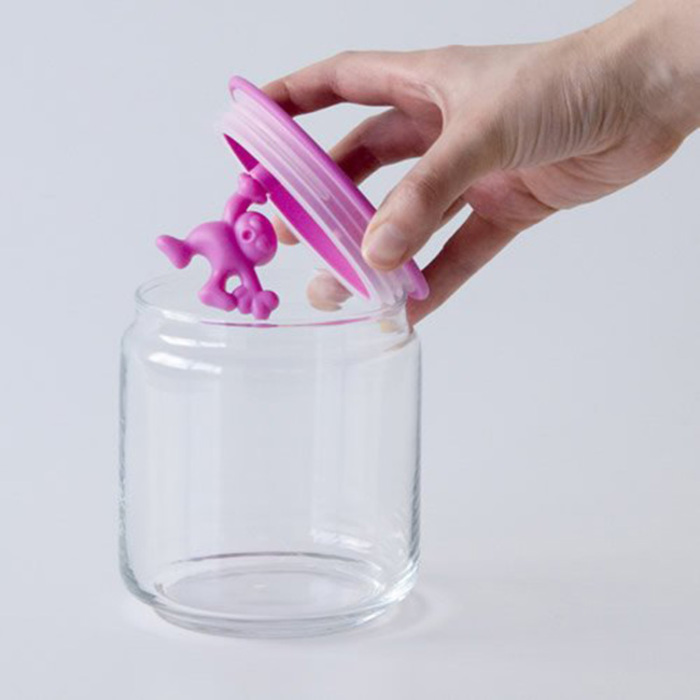 Ємність для зберігання 0,7 л прозора / рожева Gianni Alessi