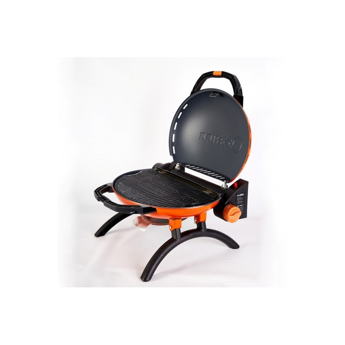 КОМПЛЕКТ Портативний переносний газовий гриль O-GRILL 500, помаранчевий + шланг в подарунок! Код: 011675
