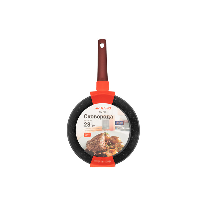 ARDESTO Сковорода Gemini Molise, 28см, алюміній, червоний