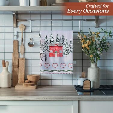 Набір з 3 різдвяних кухонних рушників  Rural Christmas 50 x 70 см Maison d' Hermine