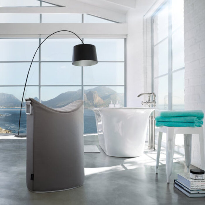 Кошик для білизни вузька, сіра Frisco Blomus