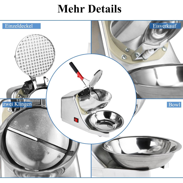 Електричний льодоподрібнювач 300 Вт Tosucs