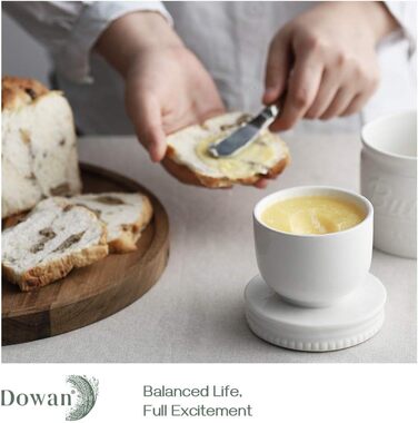 Фарфоровый горшок для масла с крышкой, белый DOWAN