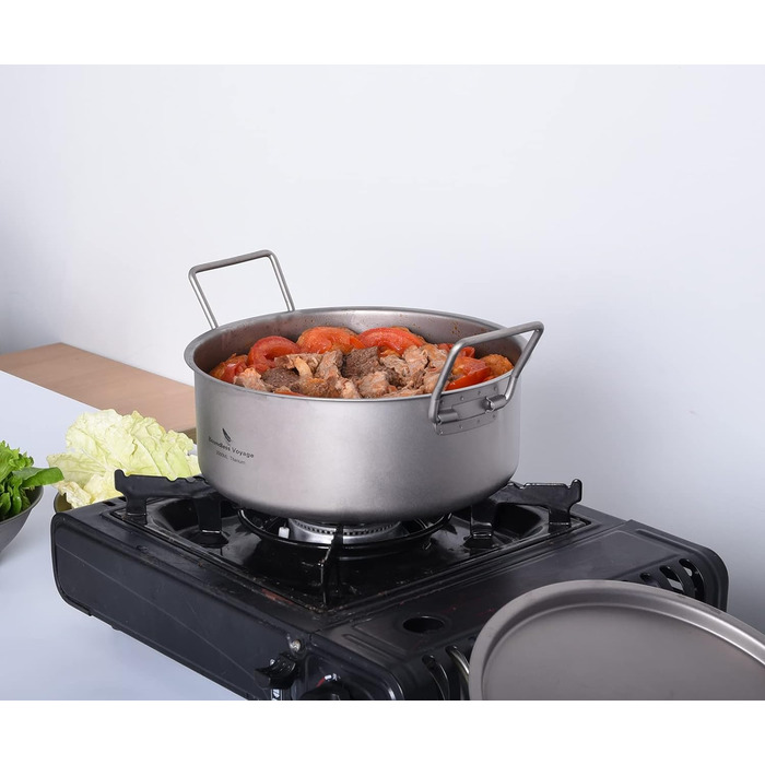 Титанова каструля великої місткості 2 л і 5 л iBasingo