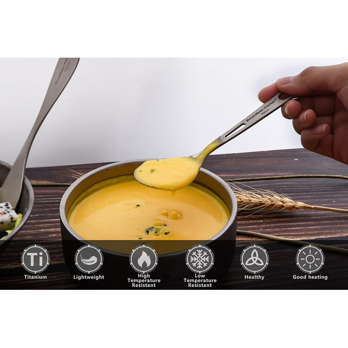 Титанові столові прилади для кемпінгів 3 шт. iBasingo