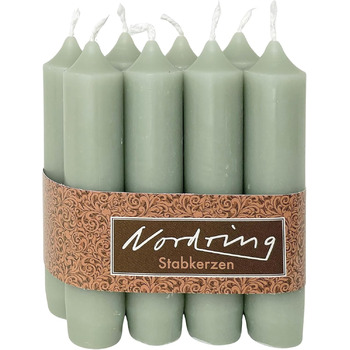 Набір з 8 конічних свічок 2,2 x 11 см, пастельно-зелений Nordring