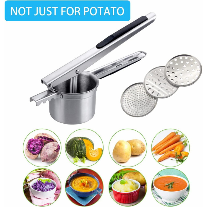 Картопляний товкачильник - Прес для шпецле - Професійний картопляний прес - Картопляний прес для картопляного пюре, фруктових соків, овочевого пюре, картопляного пюре (картопляний прес)