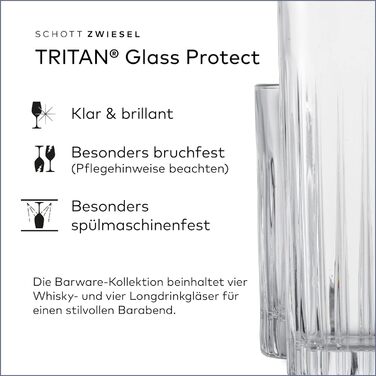 Набір склянок для віскі та лонгдрінків, 8 предметів, Stage Schott Zwiesel