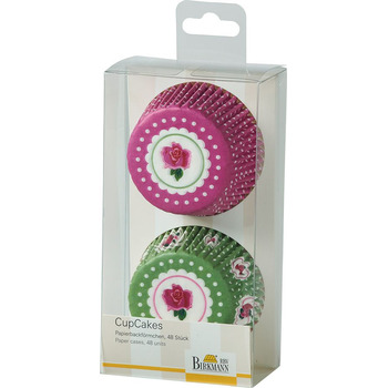 Набір форм для випічки капкейков, 48 шт, 7 см, Rose RBV Birkmann