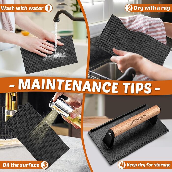 Прес для м'яса з чавуна прямокутна Freelander