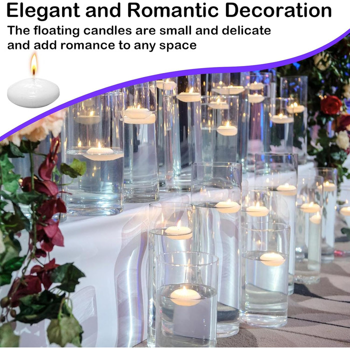 Плаваючі свічки 30 шт. білі YFPOPONE