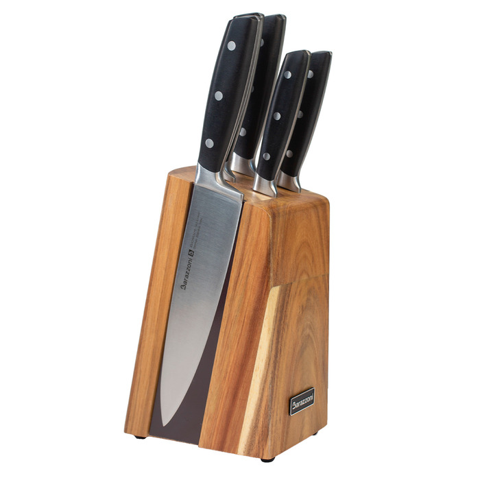 Ножевой блок и 5 ножей (20,20,20,20,12.5, 9см) 802090600 BARAZZONI