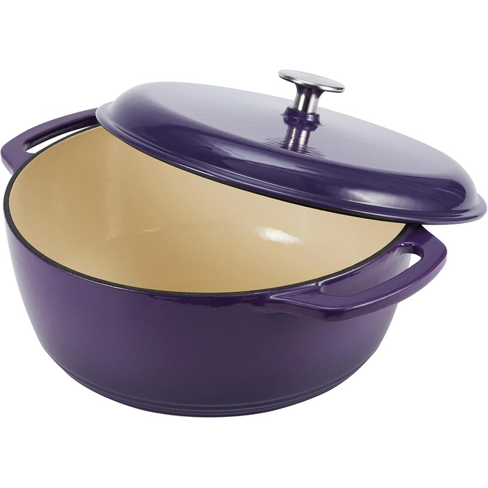 Чавунна форма для запікання Kitchen-Profi Basics круглої емальованої форми (фіолетова, 5,7 л)