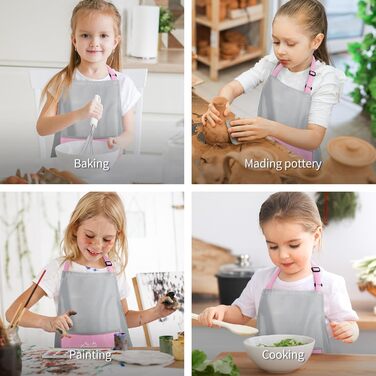 Фартух кухонний для дітей 46 х 60 см рожевий Viedouce