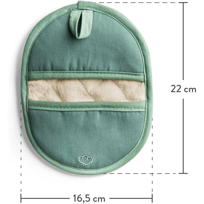 Набір 2 шт. Силікон і бавовна, термостійкі (прихватки, м'ята)