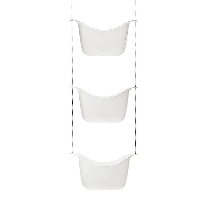 Полиці для ванної 91x28x13 см білі Bask Shower Caddy Trans Umbra