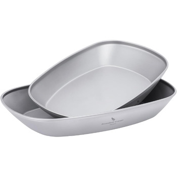 Титанова пластина iBasingo &Boundless Voyage, одношарова, легка, портативна, для пакування овочів, фруктів, риби, чіпсів у кемпінгу, Ti1114T (Ti1143T-SL)