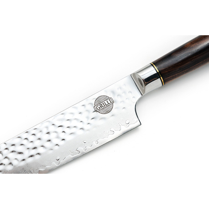 Профессиональный нож из дамасской стали Santoku GRILLI