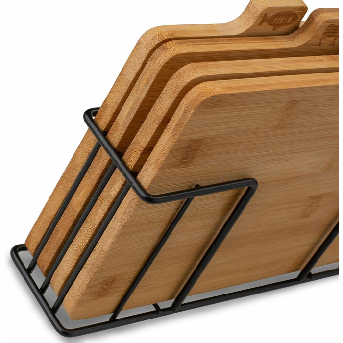 Набір із 4 дошок розділювальних з кедровою підставкою Tadar