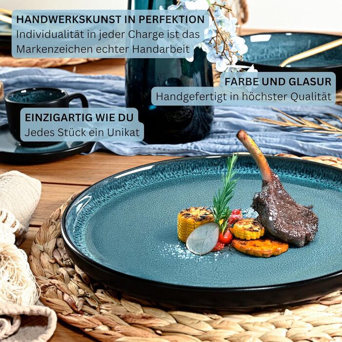 Кам&39яні миски для пасти 6 предметів, набір мисок для пасти на 6 осіб, набір мисок, придатний для миття в посудомийній машині та мікрохвильовій печі, велика багатофункціональна миска темно-сірого кольору 750 мл VALUE COLLECTION (Vigo, обідні тарілки 6 пр