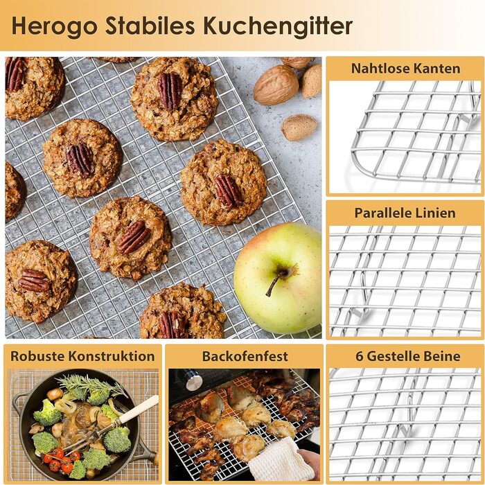 Деко для випікання з решіткою для охолодження, 40,5 x 30,4 см Herogo