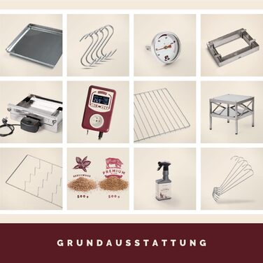 Коптильна шафа на 10 кг м'яса електрична з підставкою 2000 Вт Kaiser Company