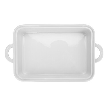 Прямокутна форма для запікання Fissman 31,5х22,5х6,5 см / 2,2 л зі скляною кришкоюпорцеляна (14157)