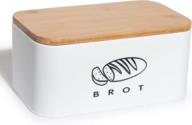 Хлібниця з кришкою 30 х 18 х 14 см білий Theo&Cleo