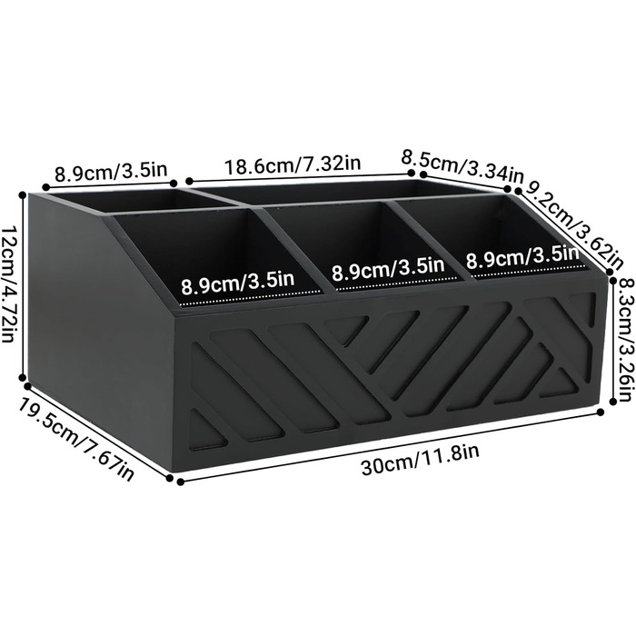 Органайзер для кавових аксесуарів, снеків, столових приладів, канцелярії дерев`яний, чорний Atliberswo