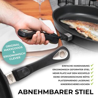 Сковорода для рыбы со стеклянной крышкой MaxxGoods