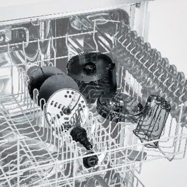 Компактний мультиподрібнювач SEVERIN, універсальний подрібнювач для грубого та дрібного подрібнення, кухонний комбайн з широким набором аксесуарів, матова нержавіюча сталь / чорний, KM 3865