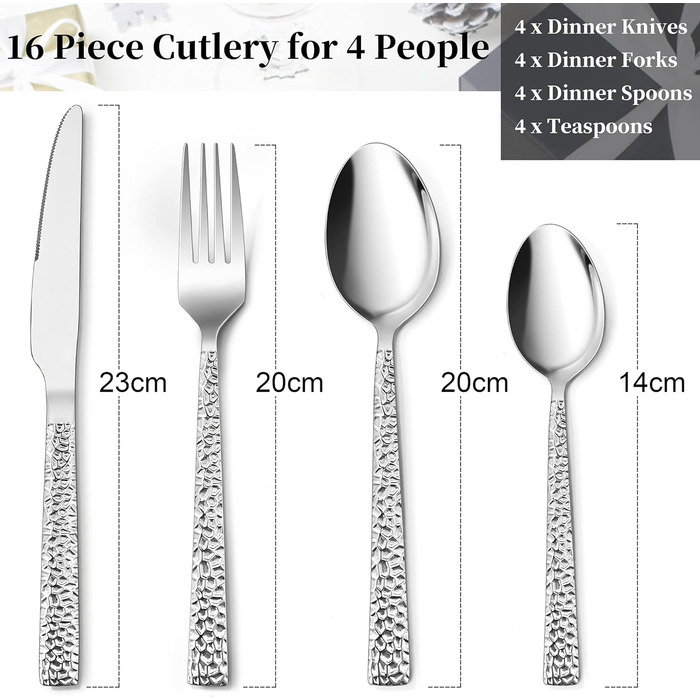 Набір столових приладів 16 шт. для 4 персон Herogo