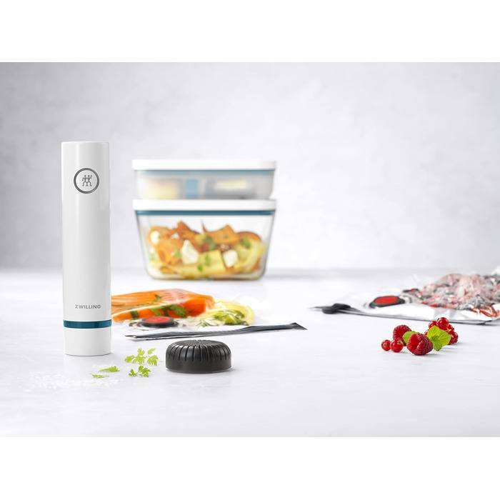 Стартовий набір для вакуумного зберігання продуктів ZWILLING Fresh & Save, скляний, 16 предметів, включаючи банку, насос і пакет, La Mer (8 предметів, скляний)