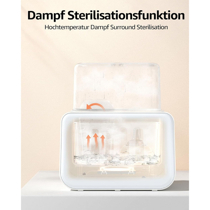 Підігрівач дитячих пляшечок 8 в 1 кремово-білий GROWNSY