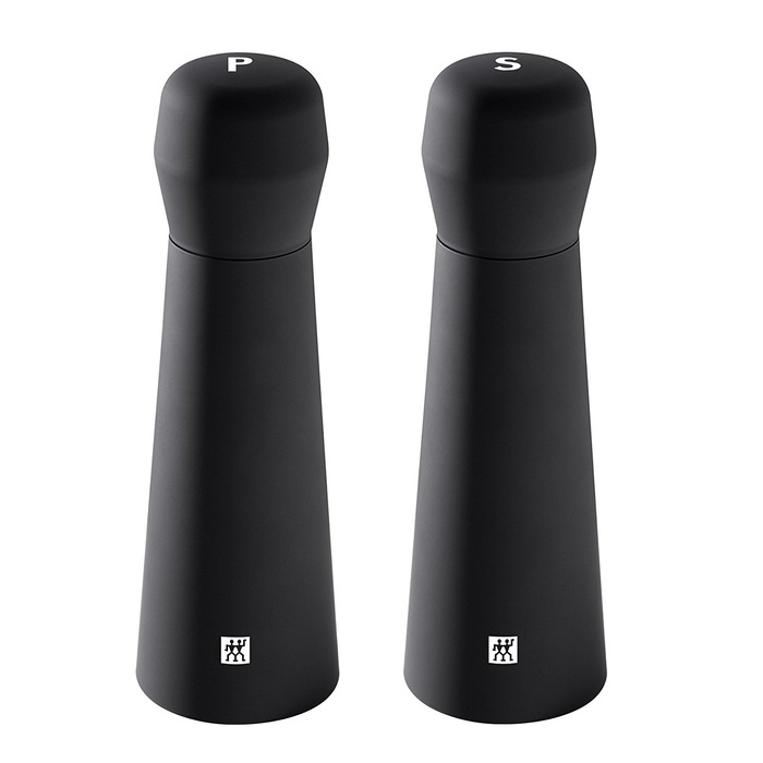 Млин для солі / перцю 19 см набір 2 предмета чорний Spices Zwilling