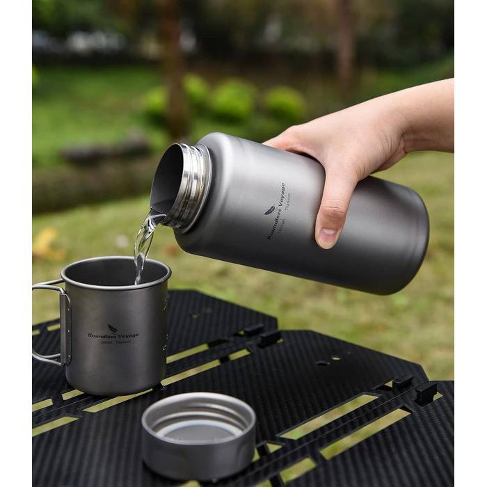 Одношарова титанова пляшка для води 1 л. Boundless Voyage