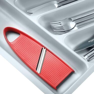 Вертушка для салату Westmark, об'єм 5 л, ø 26 см, пластик, без бісфенолу А, Fortuna, колір прозорий/червоний, 243222E2 (червоний, стандартний слайсер)