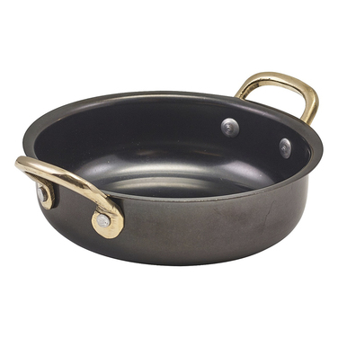 Сковорода для подачі 13.5*3.75 см, 460 мл, кругла, металева, Black Vintage Steel, GenWare