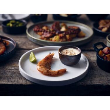 Тарілка біла презентаційна 18*2.1 см із низьким вертикальним бортом, GenWare