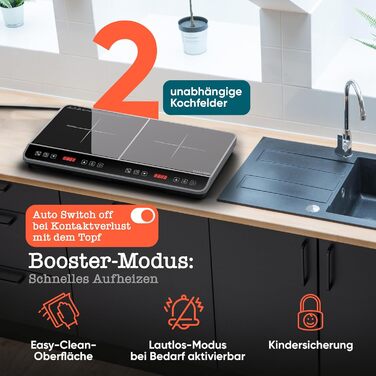 Подвійна індукційна варильна поверхня 3600 Вт Stillstern