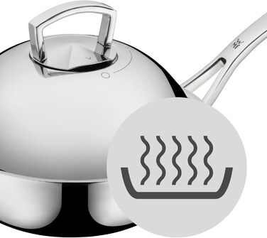 Сковорода вок 32 см с крышкой, серебристая Multiply WMF